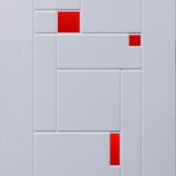 VERTIGAL Ral 9010-inserti alluminio elettrocolore rosso